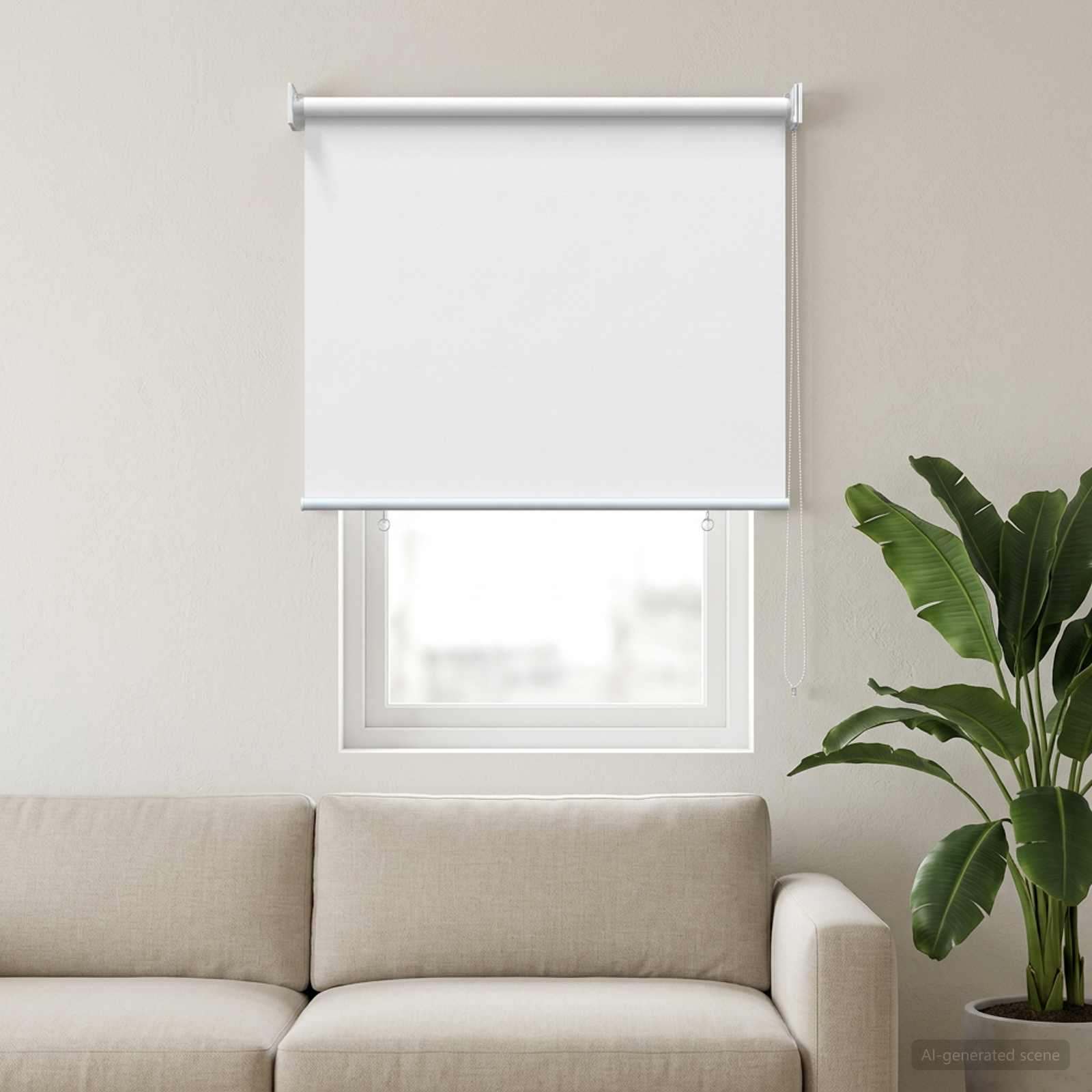Buitenrolgordijn UV-bescherming Wit 85 x 140 cm (B x H)