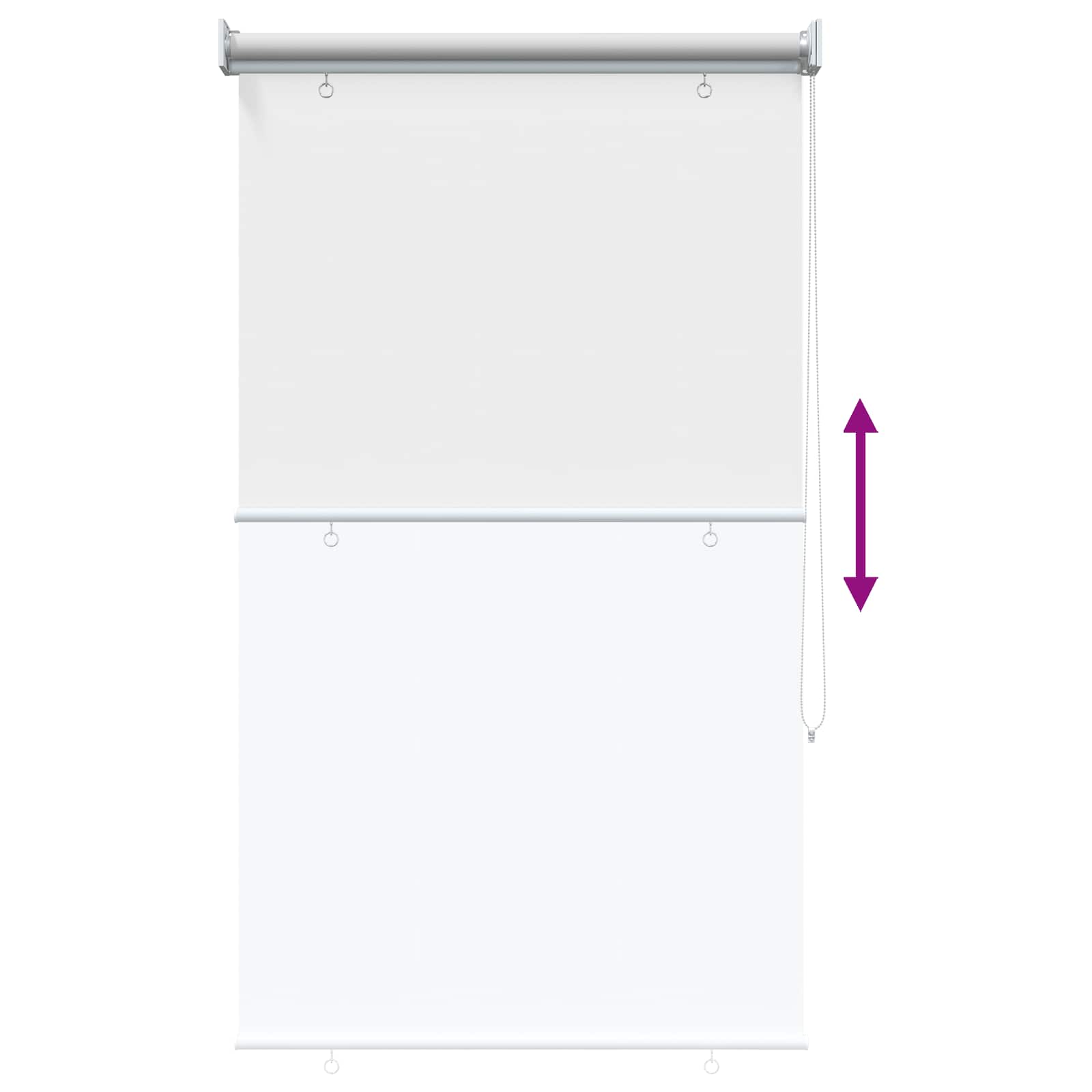 Buitenrolgordijn UV-bescherming Wit 105 x 140 cm (B x H)