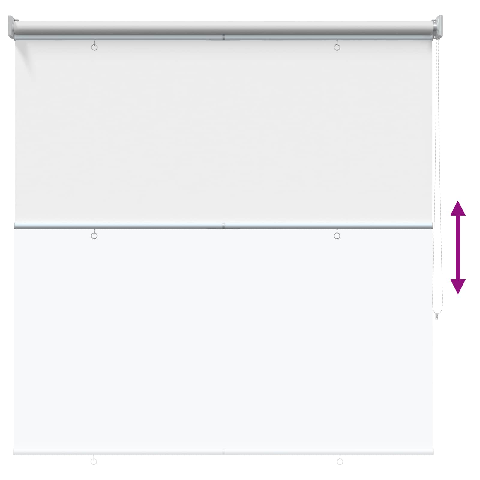 Buitenrolgordijn UV-bescherming Wit 145 x 230 cm (B x H)