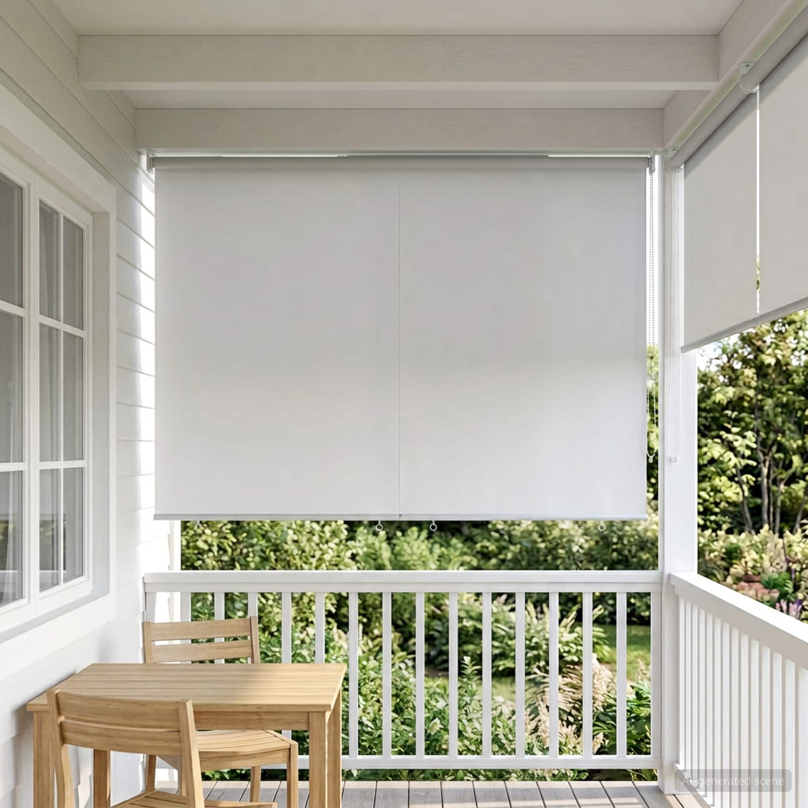 Buitenrolgordijn UV-bescherming Wit 165 x 230 cm (B x H)