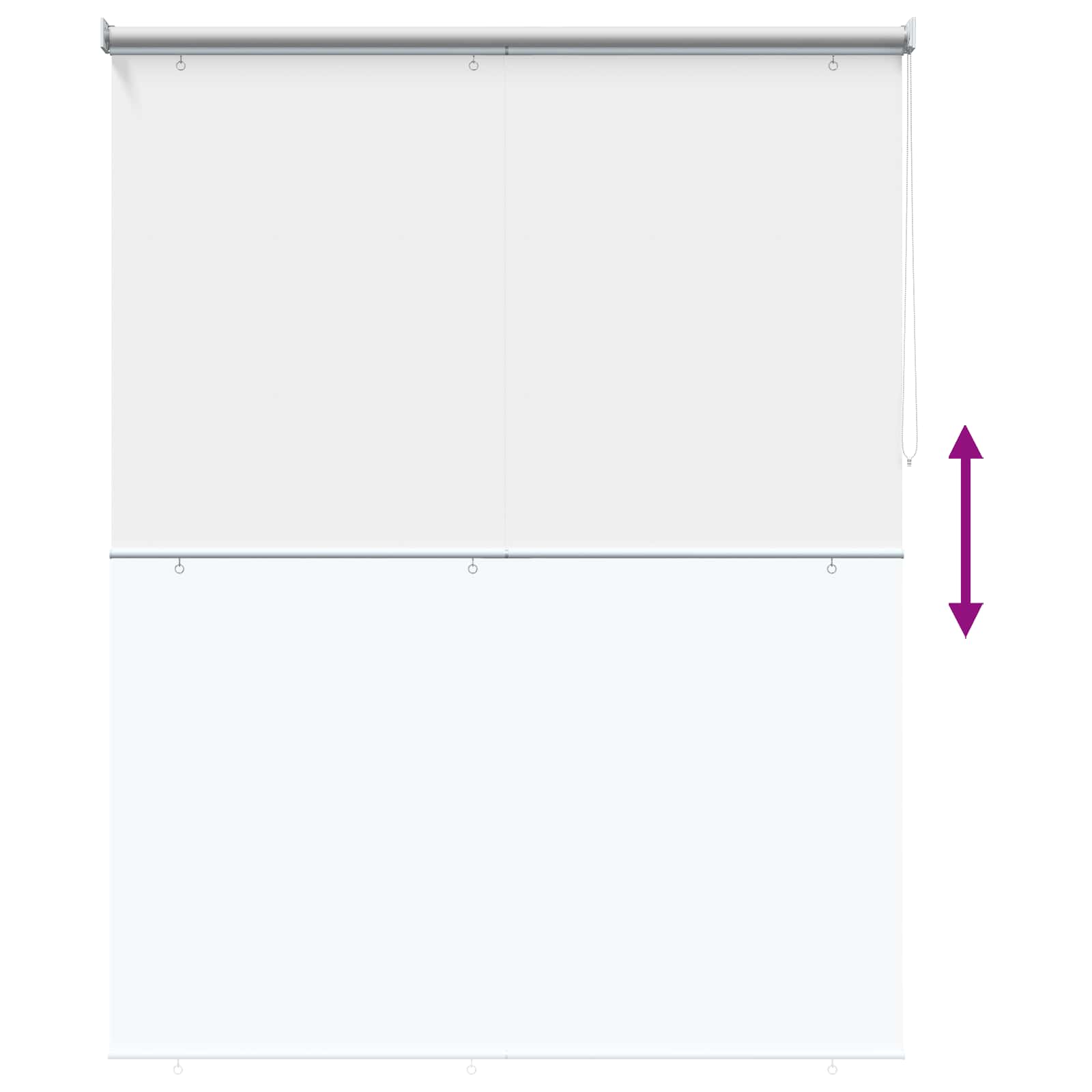 Buitenrolgordijn UV-bescherming Wit 165 x 230 cm (B x H)