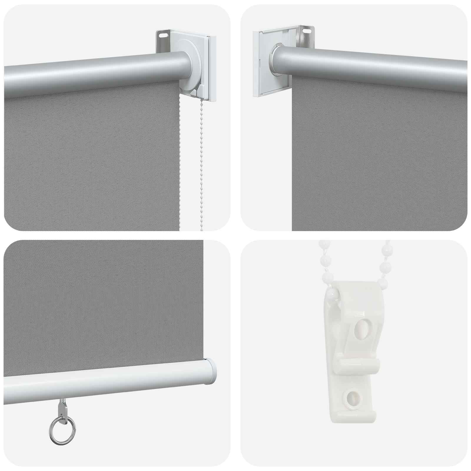 Buitenrolgordijn UV-bescherming Lichtgrijs 65 x 140 cm (B x H)