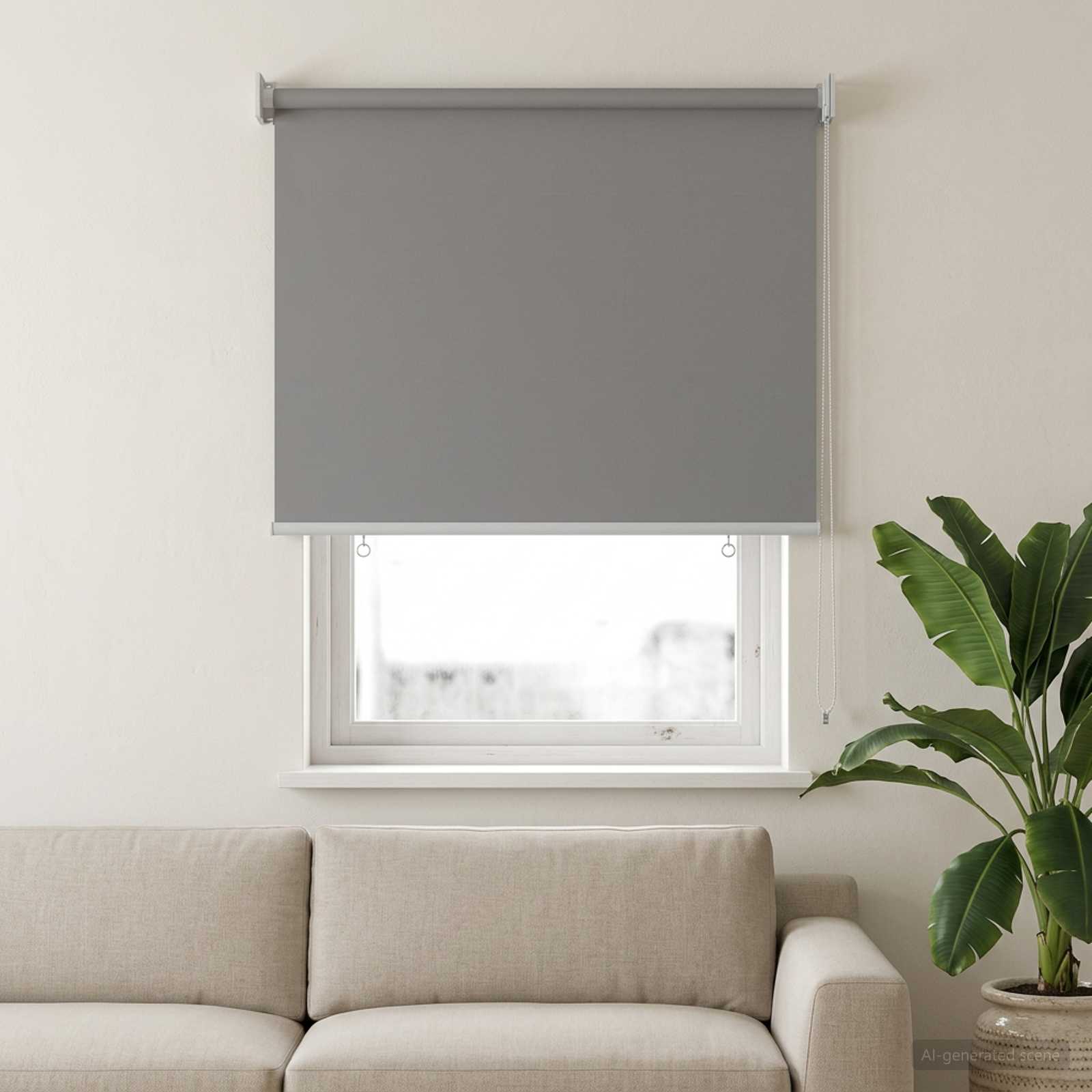 Buitenrolgordijn UV-bescherming Lichtgrijs 85 x 140 cm (B x H)