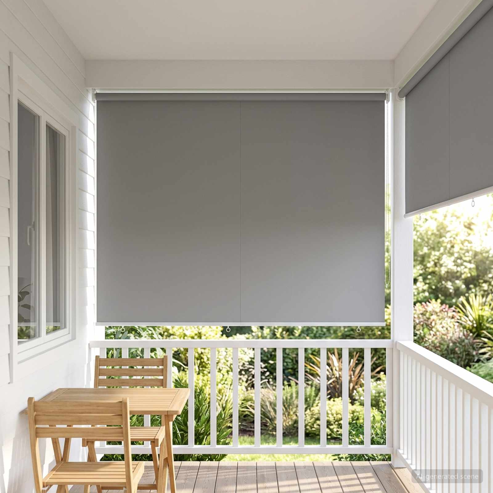 Buitenrolgordijn UV-bescherming Lichtgrijs 185 x 140 cm (B x H)