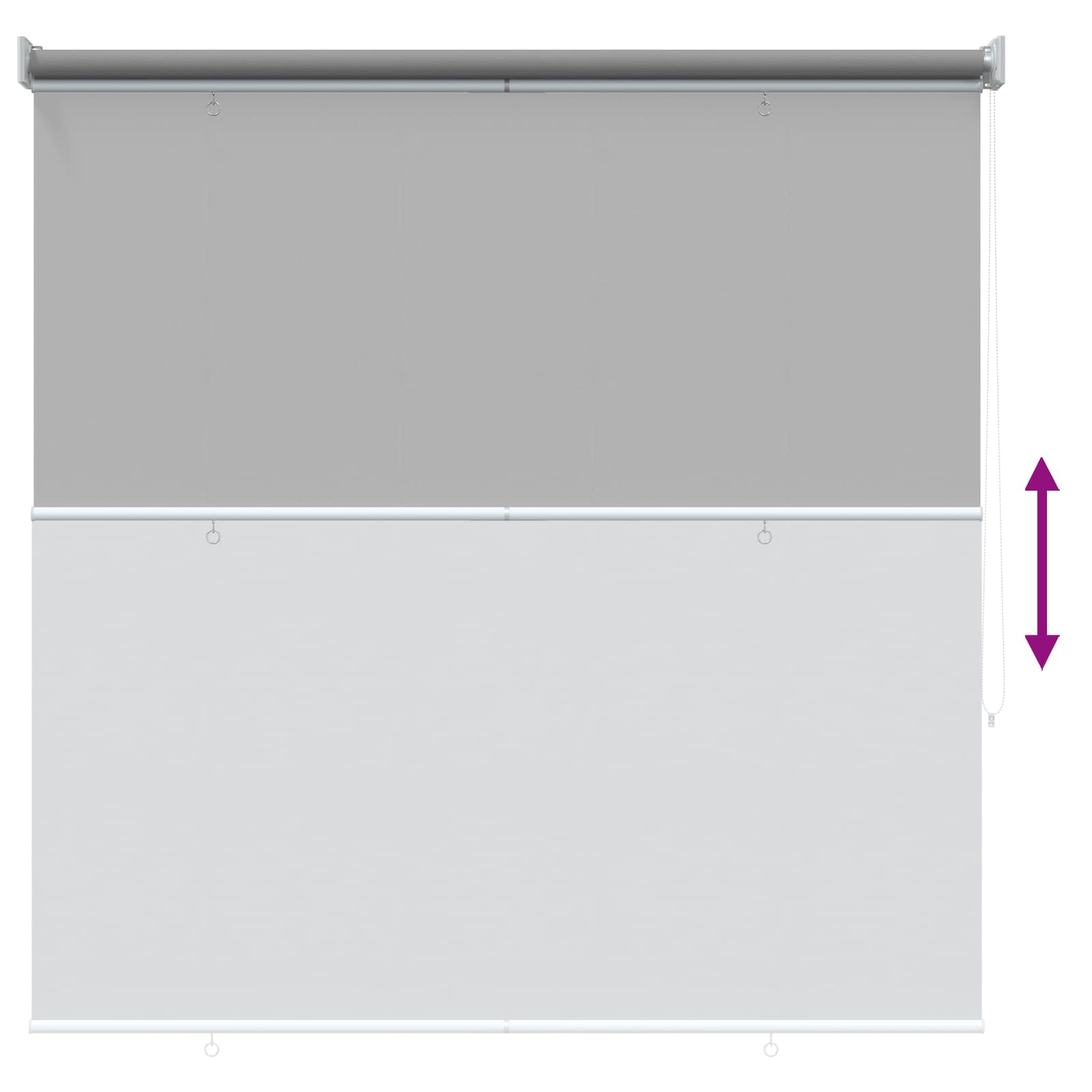 Buitenrolgordijn UV-bescherming Lichtgrijs 145 x 230 cm (B x H)