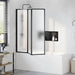 Opvouwbare Douchescherm Zwart en Volle Frost 132 x 2 x 140 cm