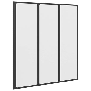 Opvouwbare Douchescherm Zwart en Volle Frost 132 x 2 x 140 cm