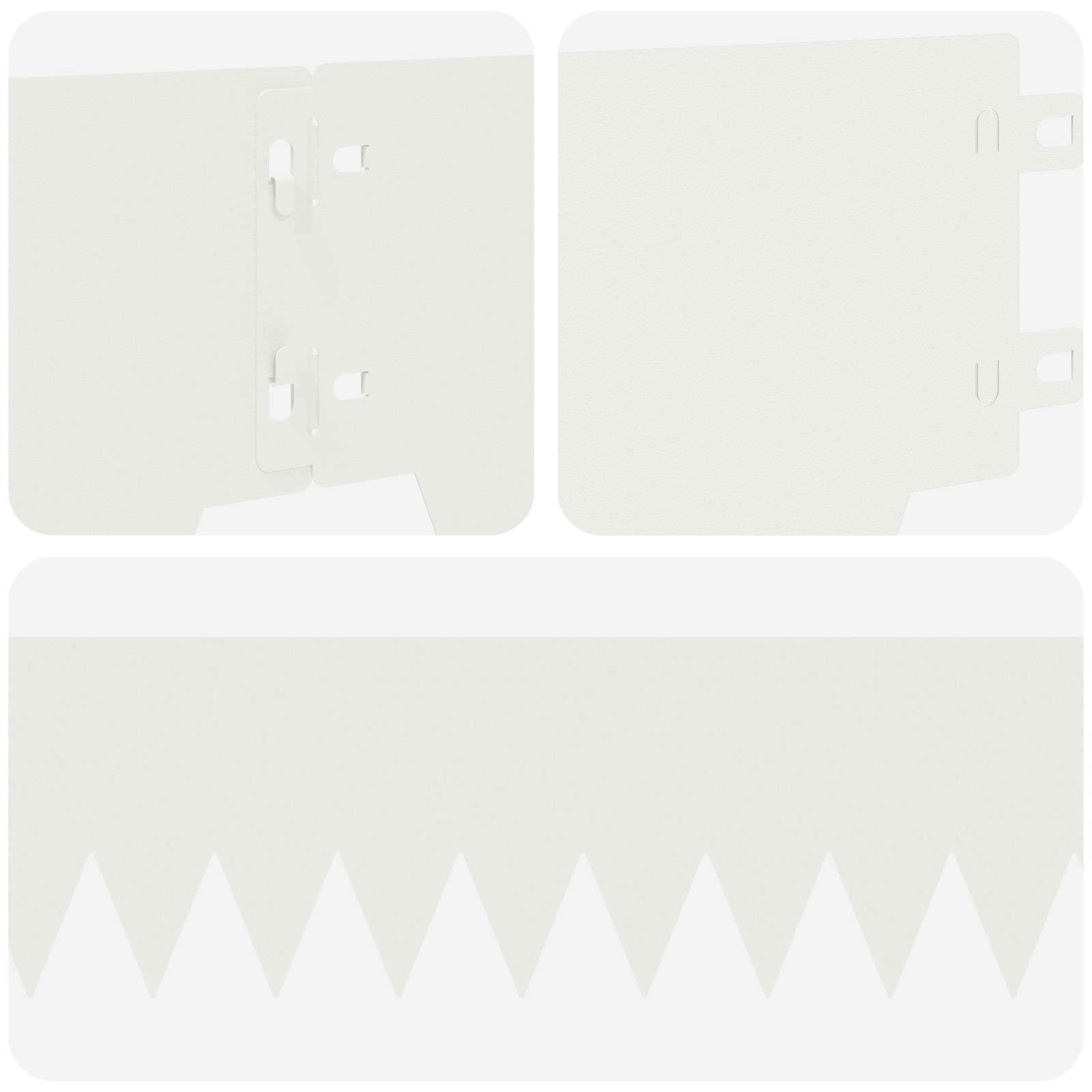Tuinrand 30 st 103 x 15 cm metaal Wit