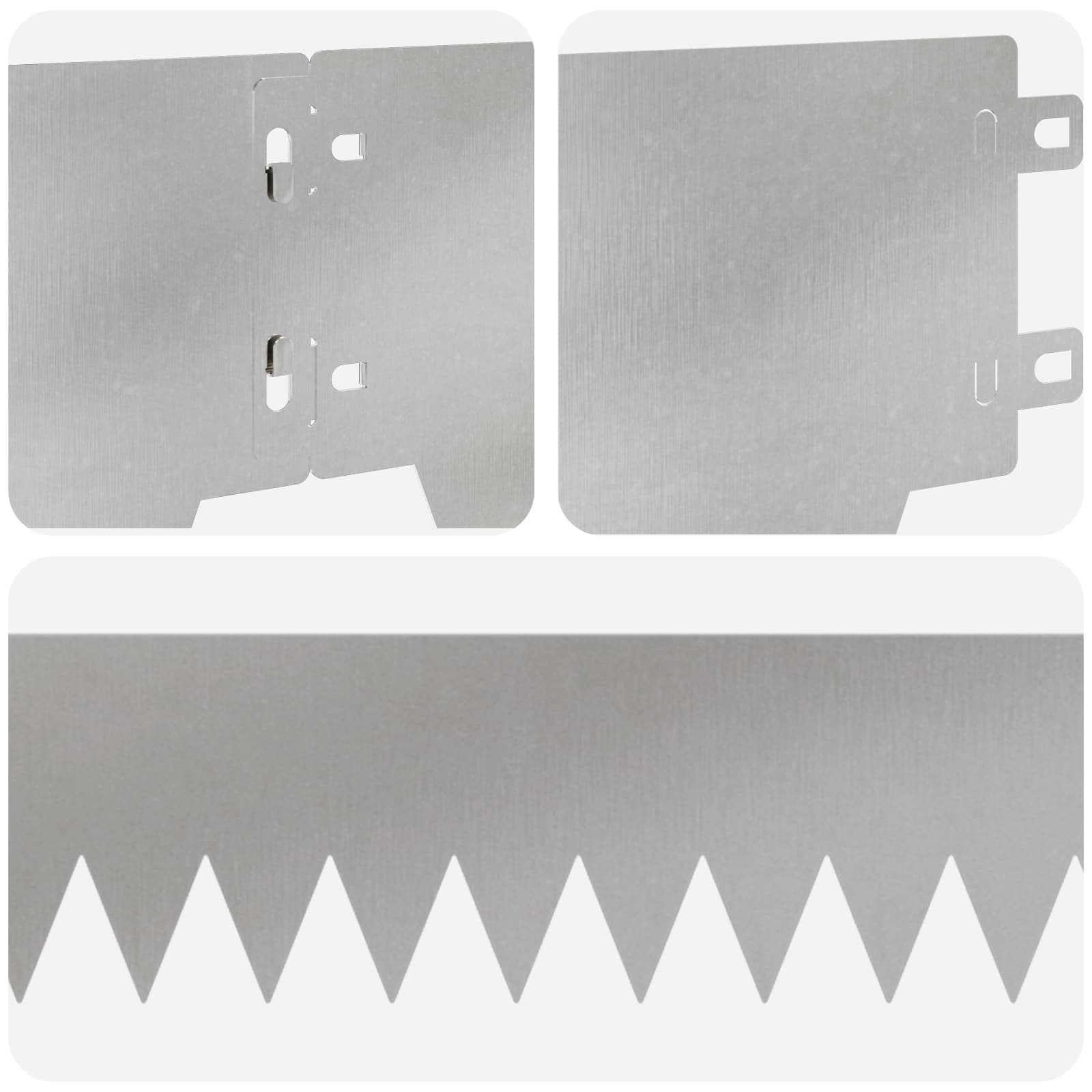 Tuinrand 20 st 103 x 15 cm metaal Zilverkleurig