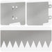 Tuinrand 50 st 103 x 15 cm metaal Zilverkleurig