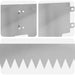 Tuinrand 10 st 103 x 15 cm metaal Zilverkleurig
