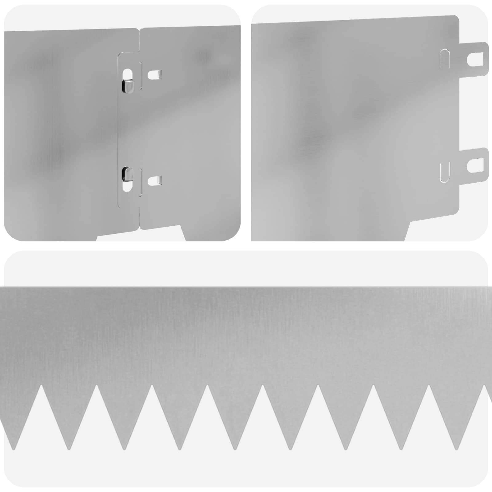 Tuinrand 30 st 103 x 15 cm metaal Zilverkleurig