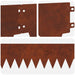 Tuinrand 20 st 103 x 15 cm metaal Roestig