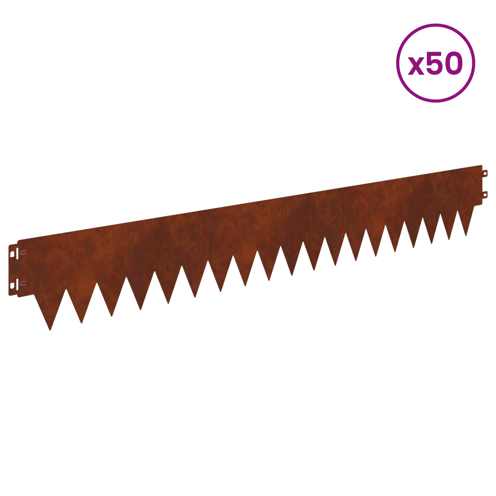 Tuinrand 50 st 103 x 15 cm metaal Roestig