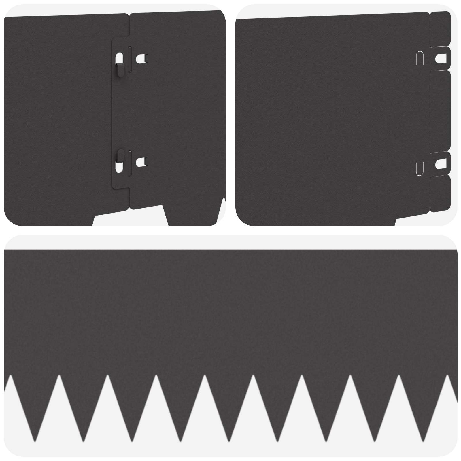 Tuinrand 20 st 103 x 20 cm metaal Zwart