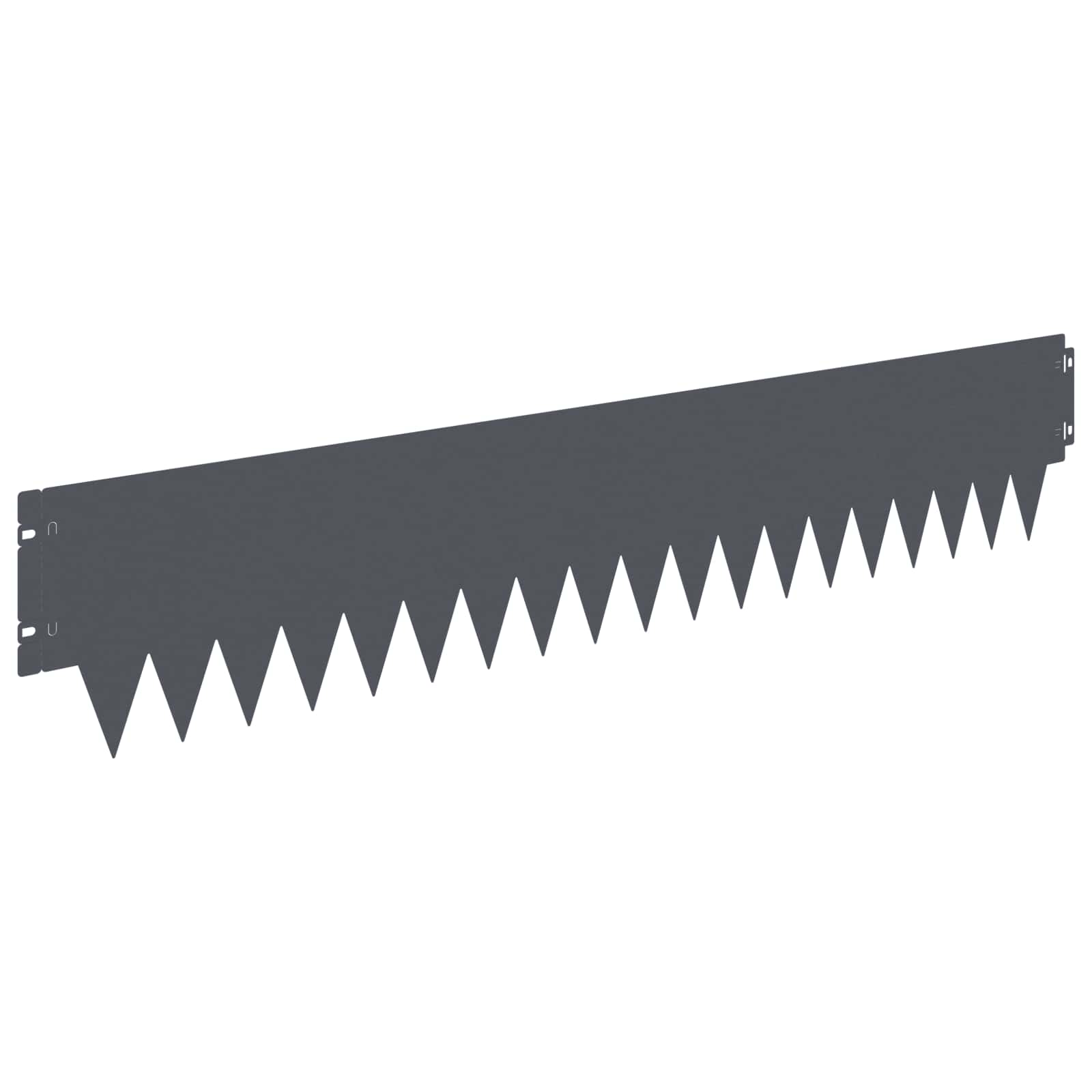 Tuinrand 10 st 103 x 20 cm metaal Antracietkleurig