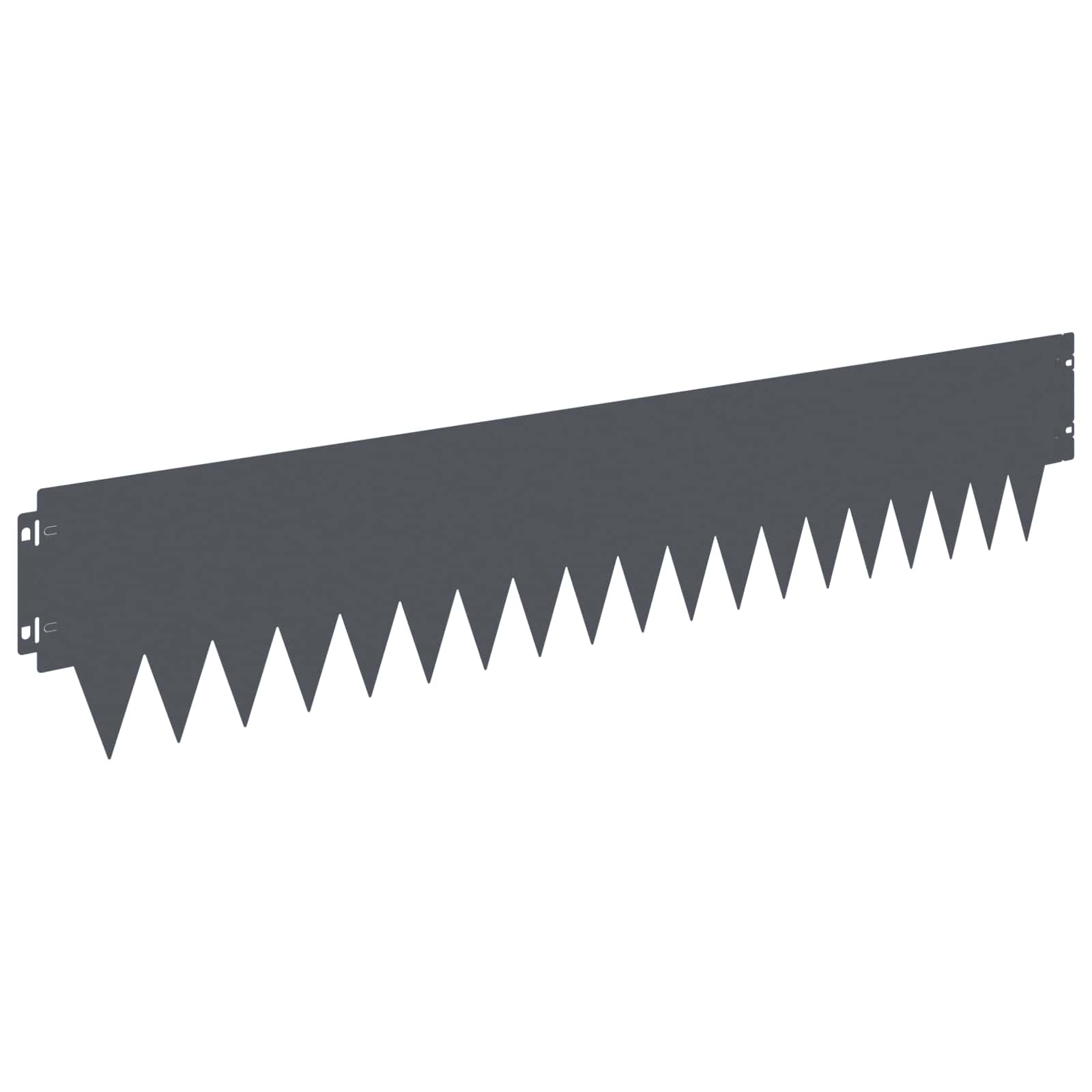 Tuinrand 20 st 103 x 20 cm metaal Antracietkleurig