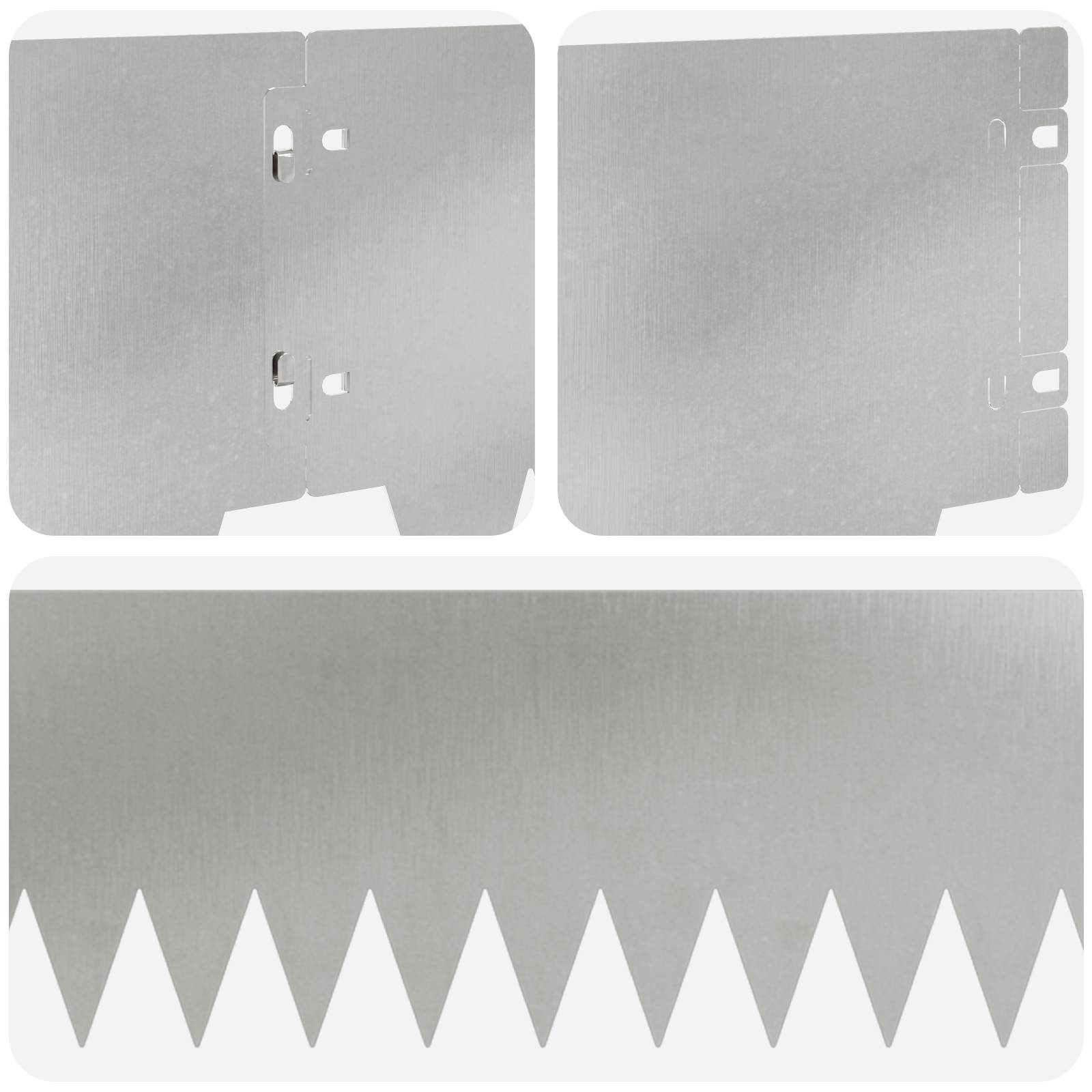 Tuinrand 30 st 103 x 20 cm metaal Zilverkleurig