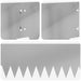 Tuinrand 20 st 103 x 20 cm metaal Zilverkleurig