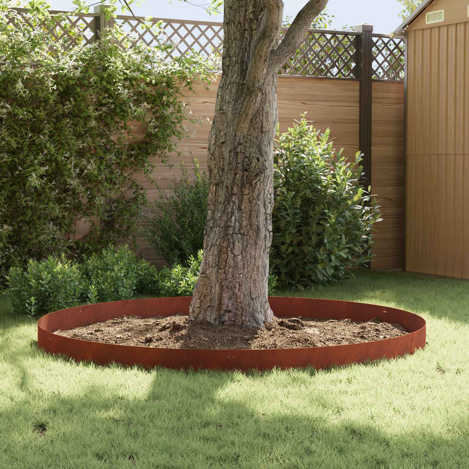 Tuinrand 30 st 103 x 20 cm metaal Roestig