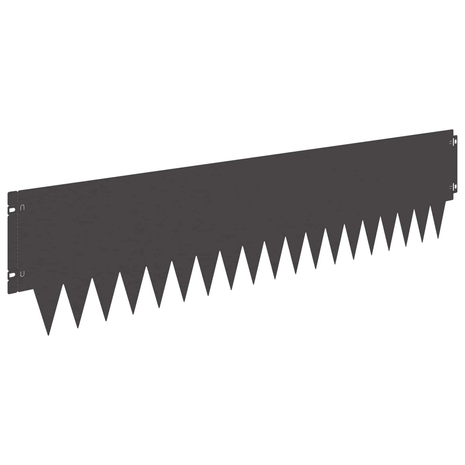 Tuinrand 10 st 103 x 25 cm metaal Zwart