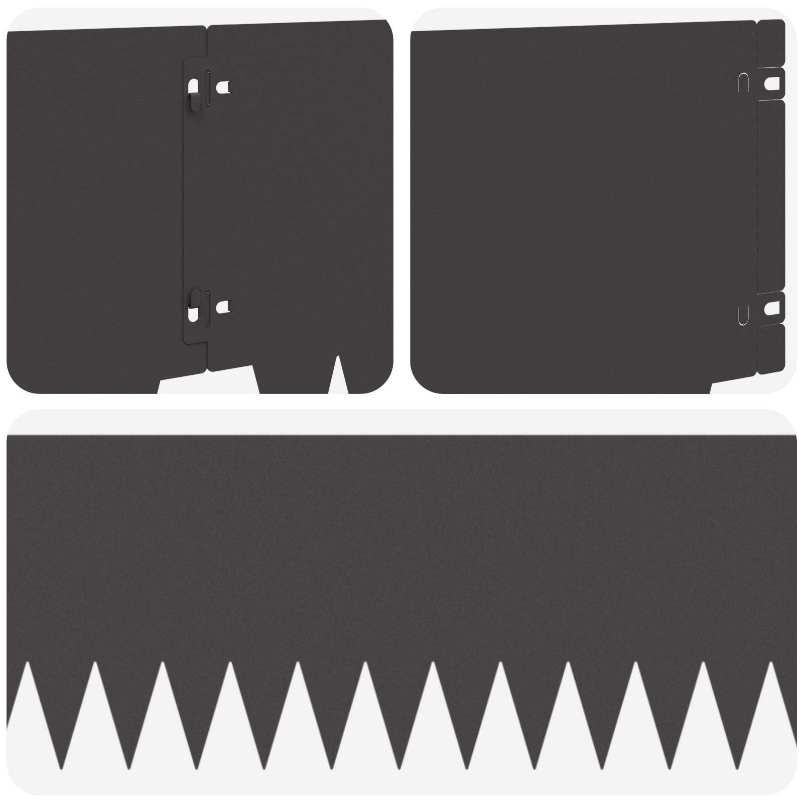 Tuinrand 20 st 103 x 25 cm metaal Zwart