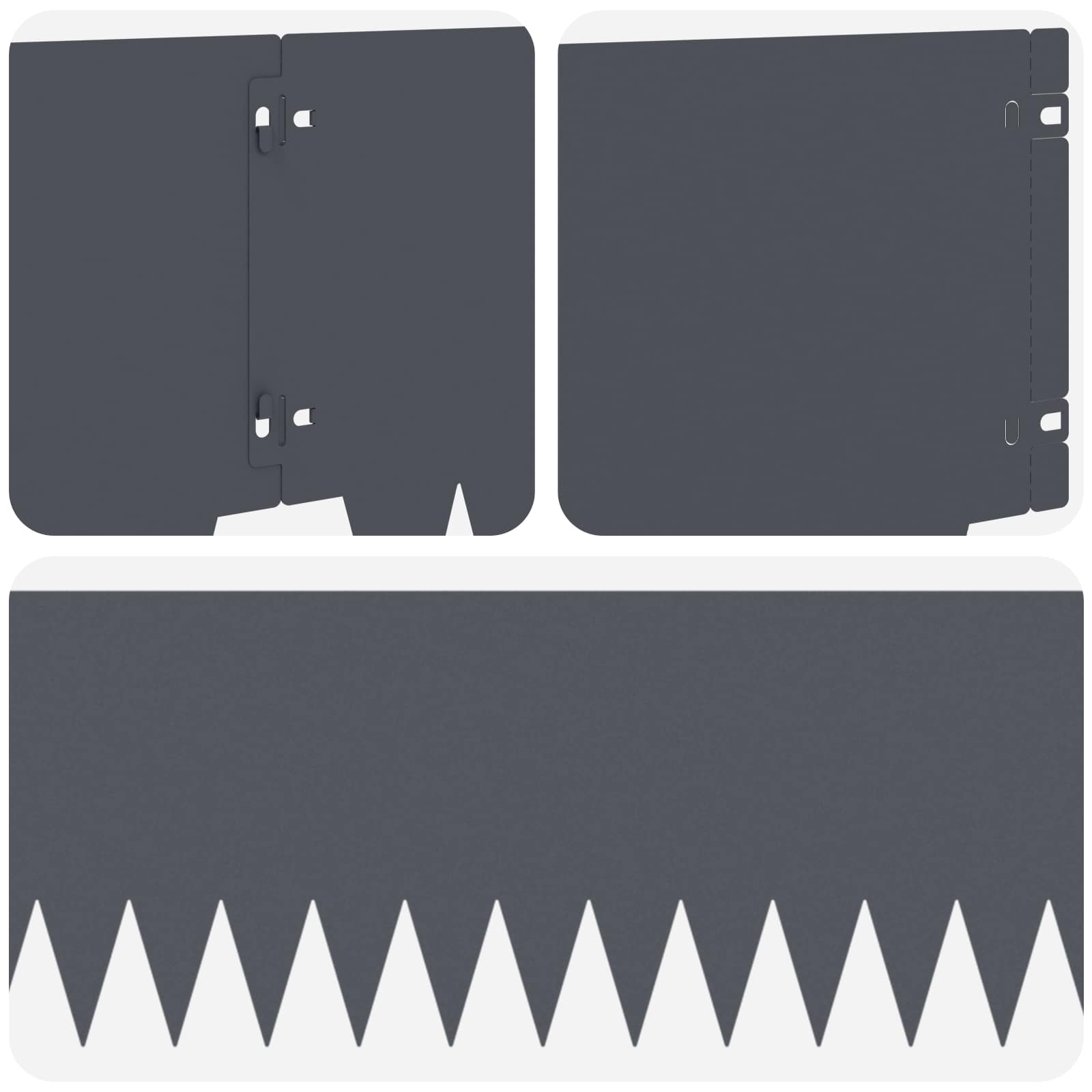 Tuinrand 20 st 103 x 25 cm metaal Antracietkleurig