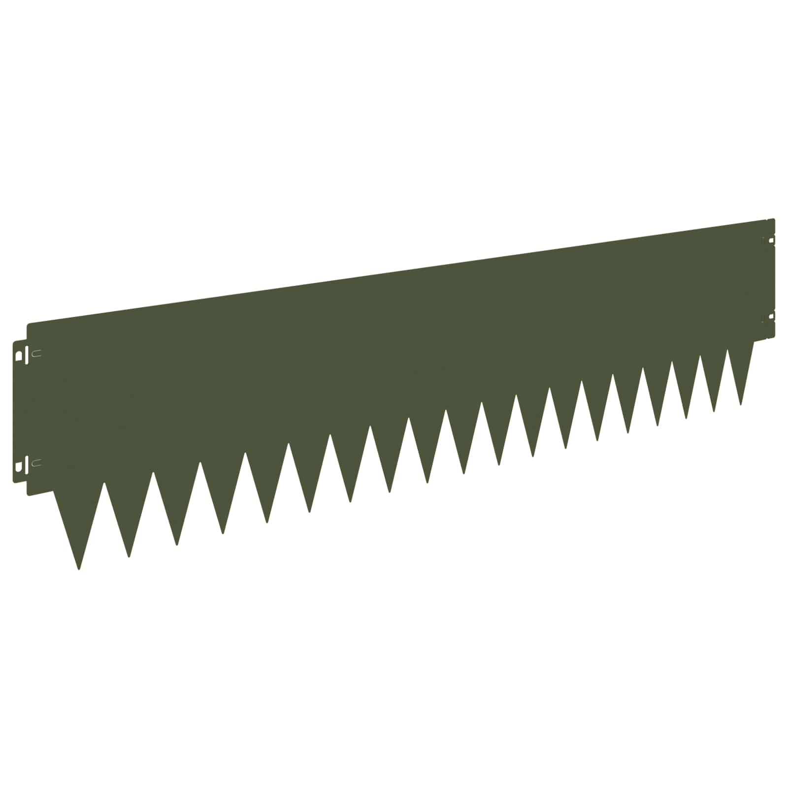 Tuinrand 20 st 103 x 25 cm metaal Olijfgroen