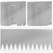 Tuinrand 10 st 103 x 25 cm metaal Zilverkleurig