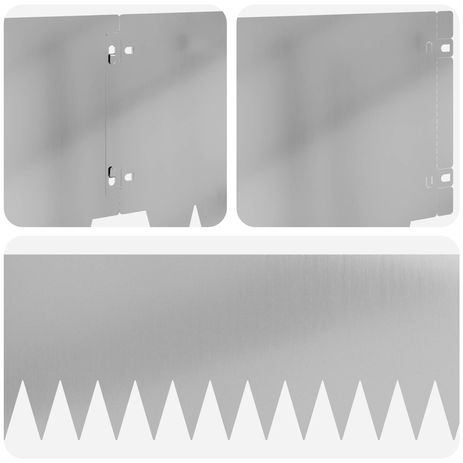 Tuinrand 30 st 103 x 25 cm metaal Zilverkleurig