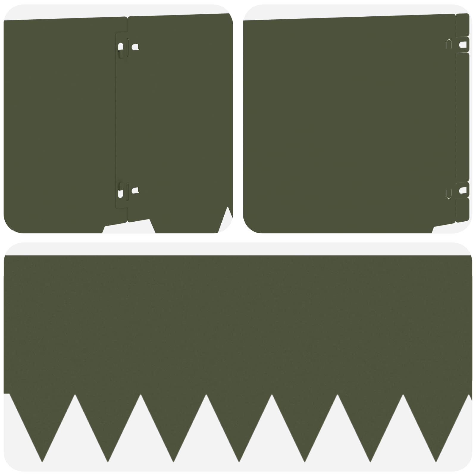 Tuinrand 20 st 103 x 30 cm metaal Olijfgroen