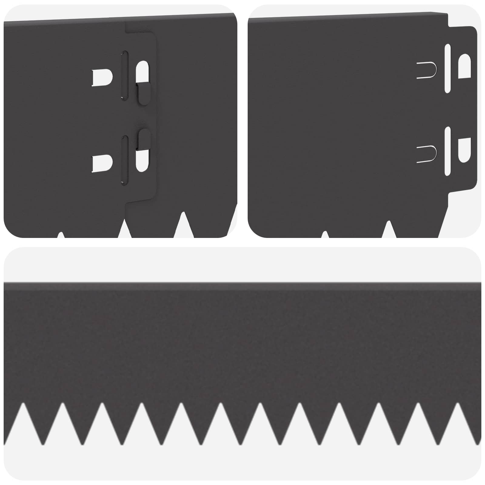 Gazonrand 30 st 103 x 10 cm Staal Zwart