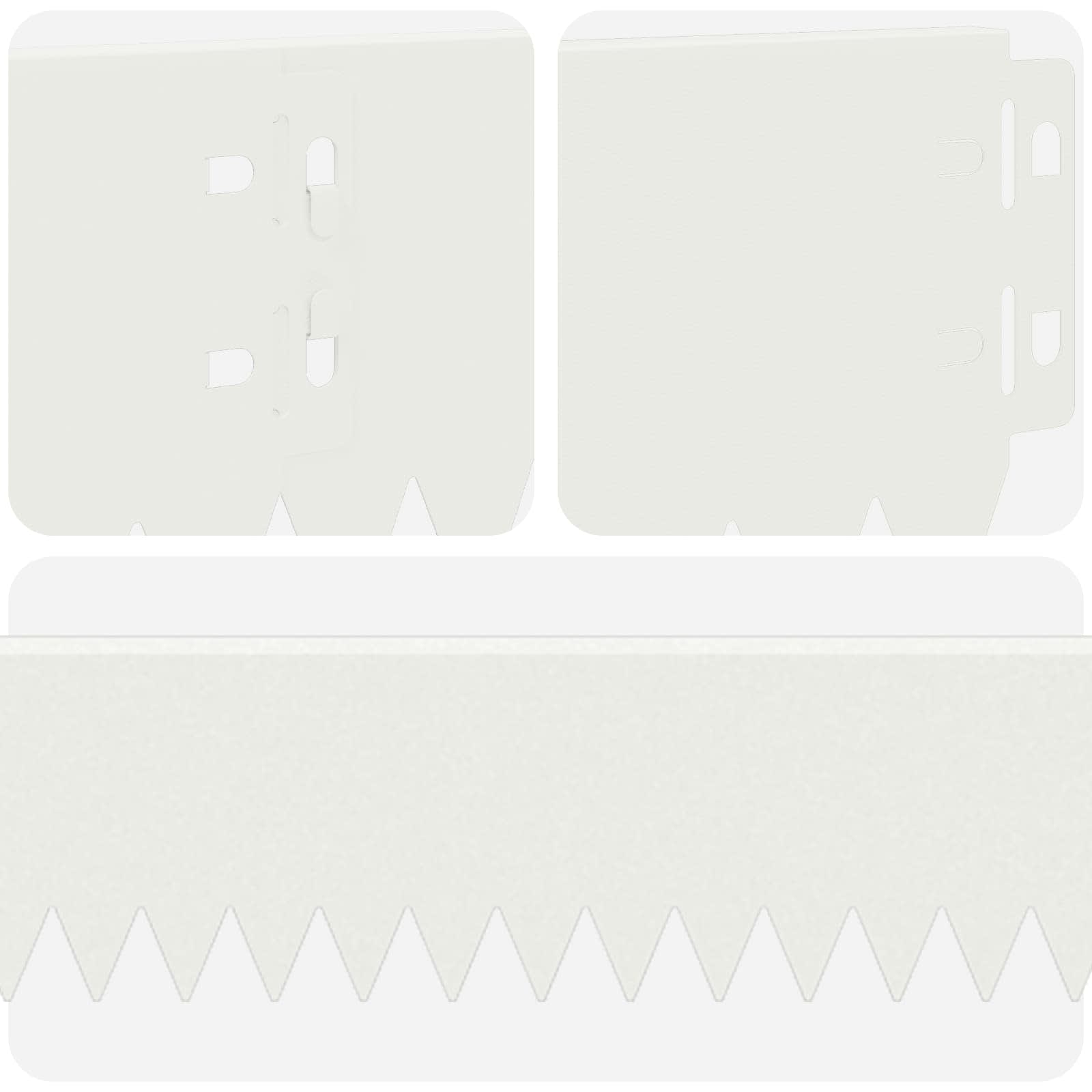 Gazonrand 30 st 103 x 10 cm Staal Wit