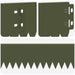 Gazonrand 10 st 103 x 10 cm Staal Olijfgroen