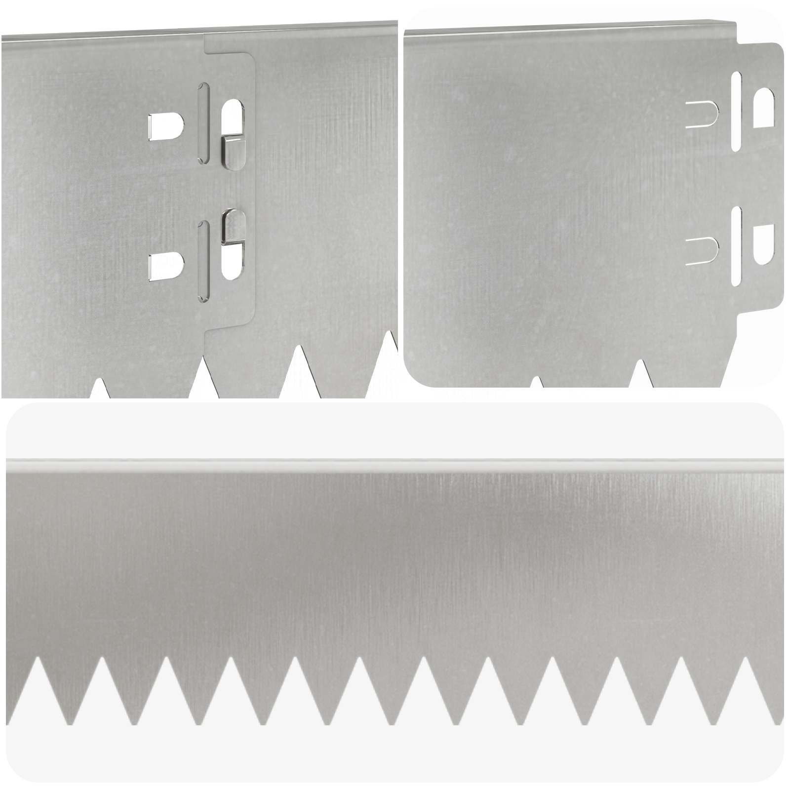 Gazonrand 10 st 103 x 10 cm Staal Zilverkleurig