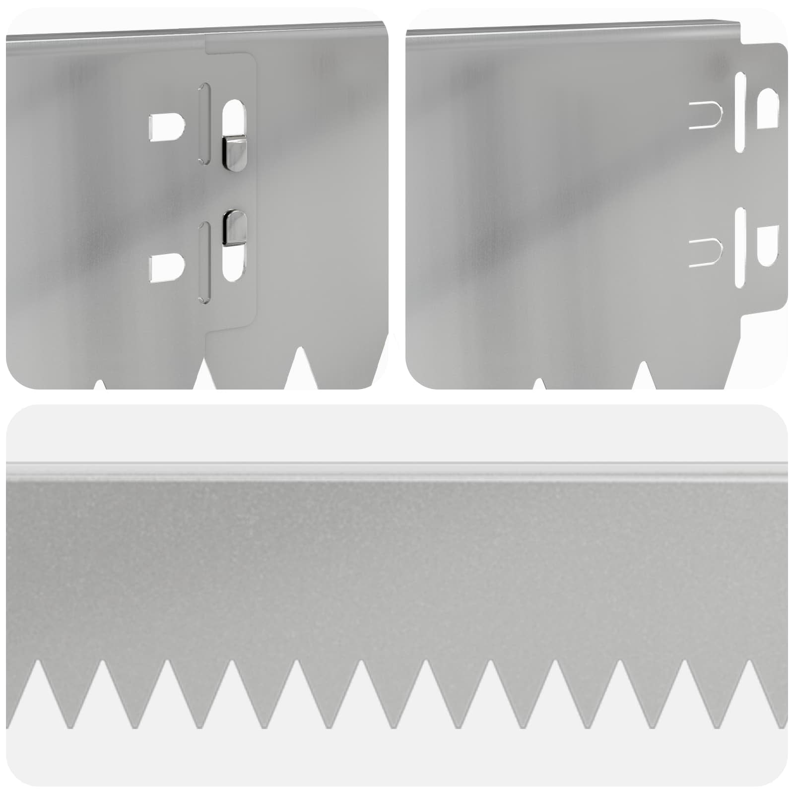 Gazonrand 50 st 103 x 10 cm Staal Zilverkleurig
