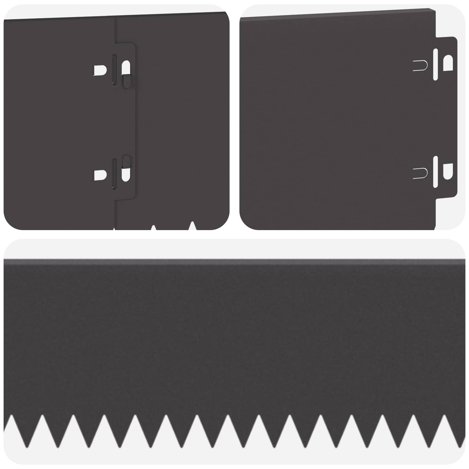 Gazonrand 20 st 103 x 15 cm Staal Zwart