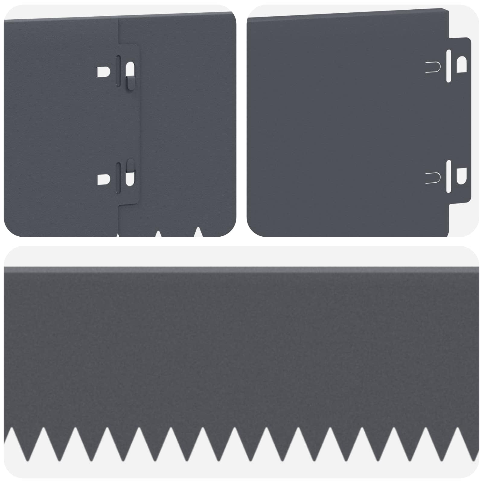 Gazonrand 20 st 103 x 15 cm Staal Antracietkleurig