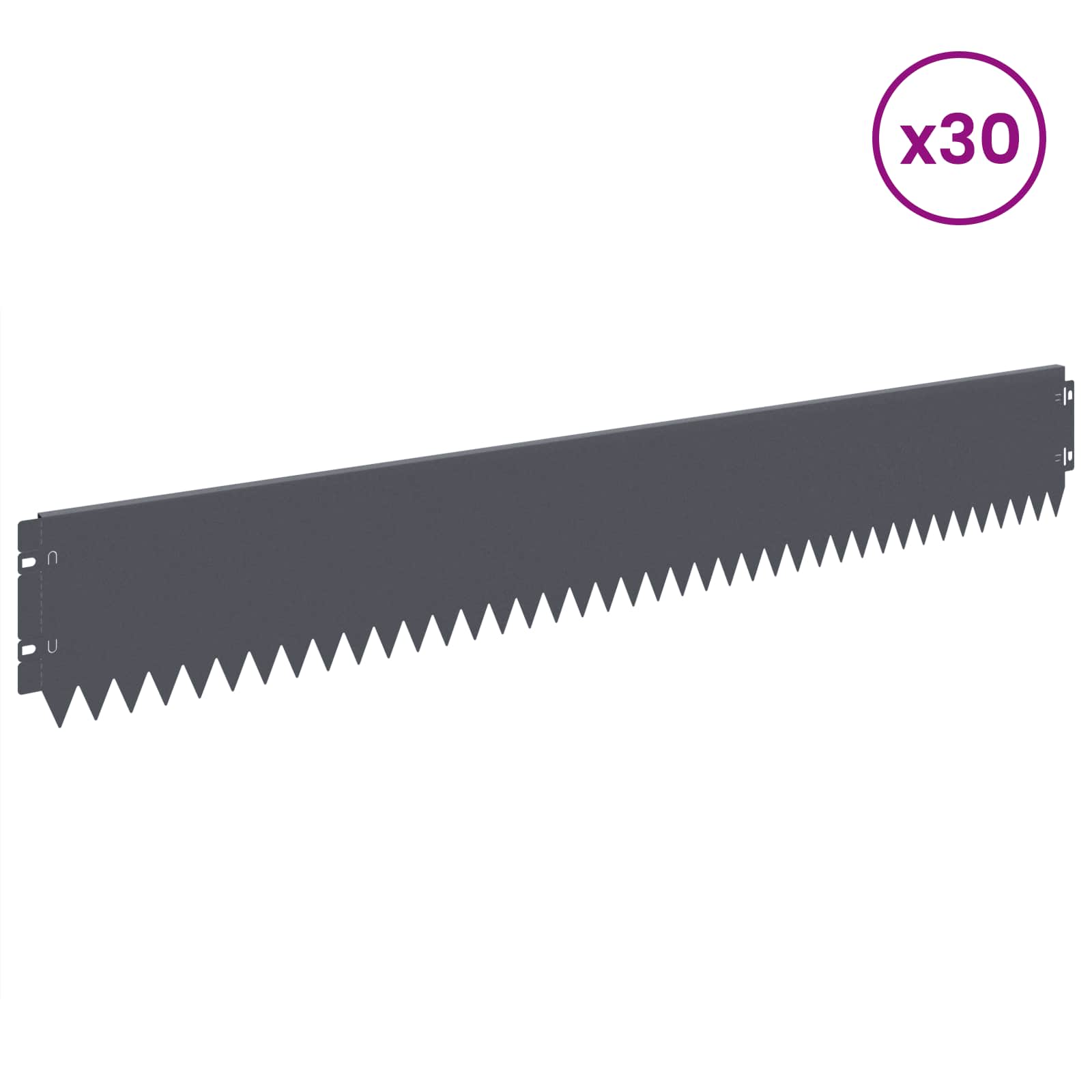 Gazonrand 30 st 103 x 15 cm Staal Antracietkleurig