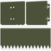 Gazonrand 20 st 103 x 15 cm Staal Olijfgroen