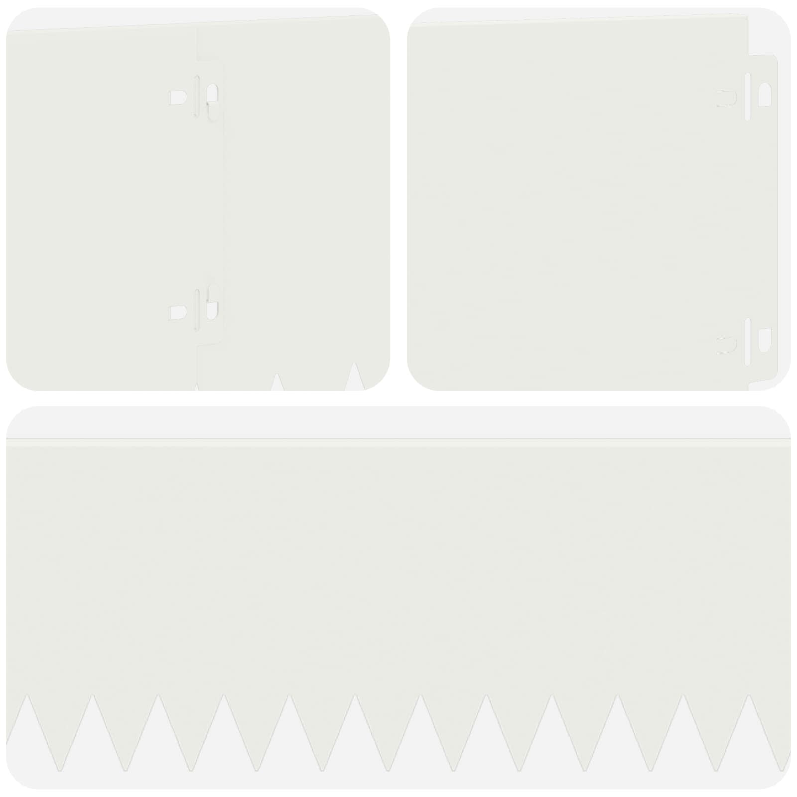 Gazonrand 10 st 103 x 20 cm Staal Wit
