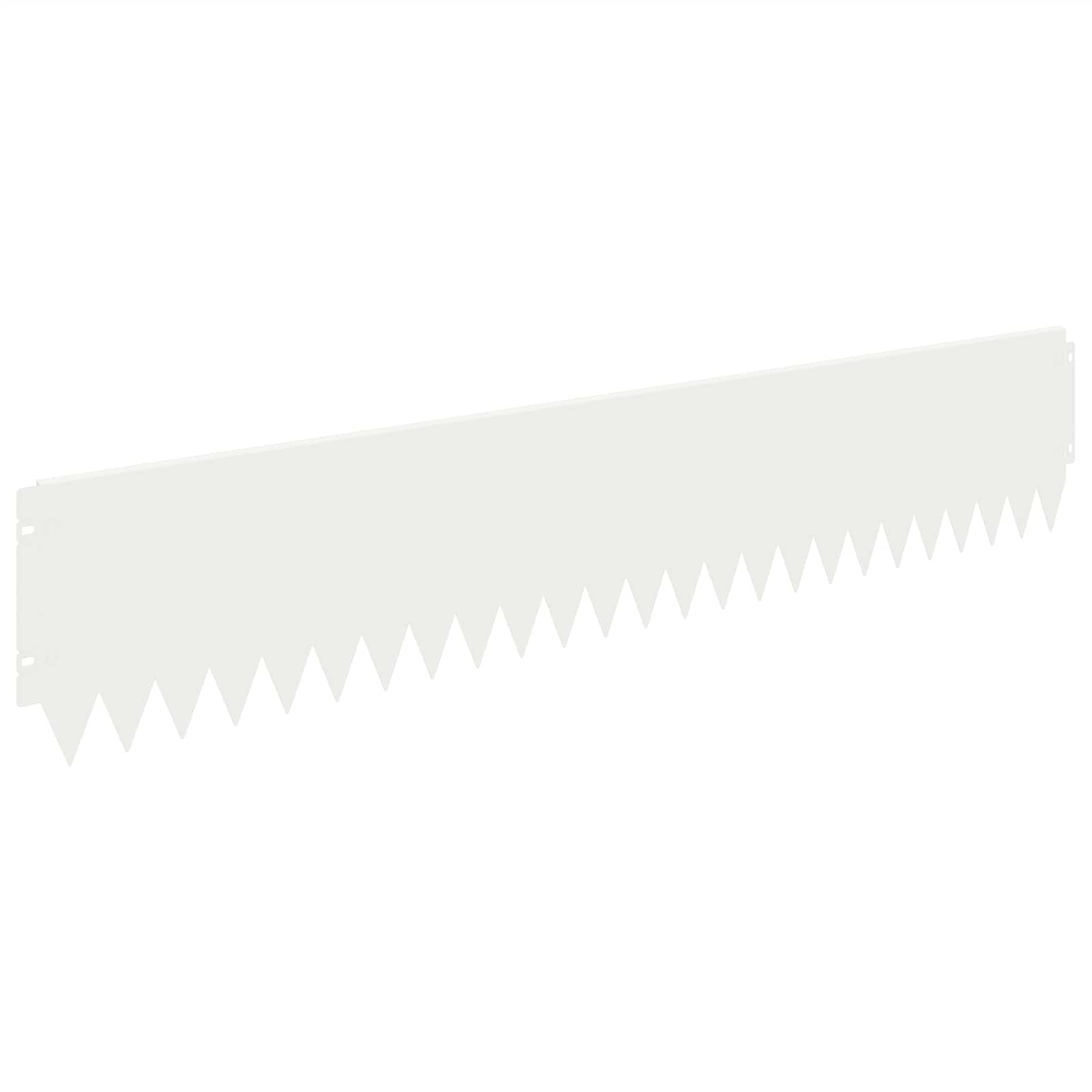 Gazonrand 10 st 103 x 20 cm Staal Wit