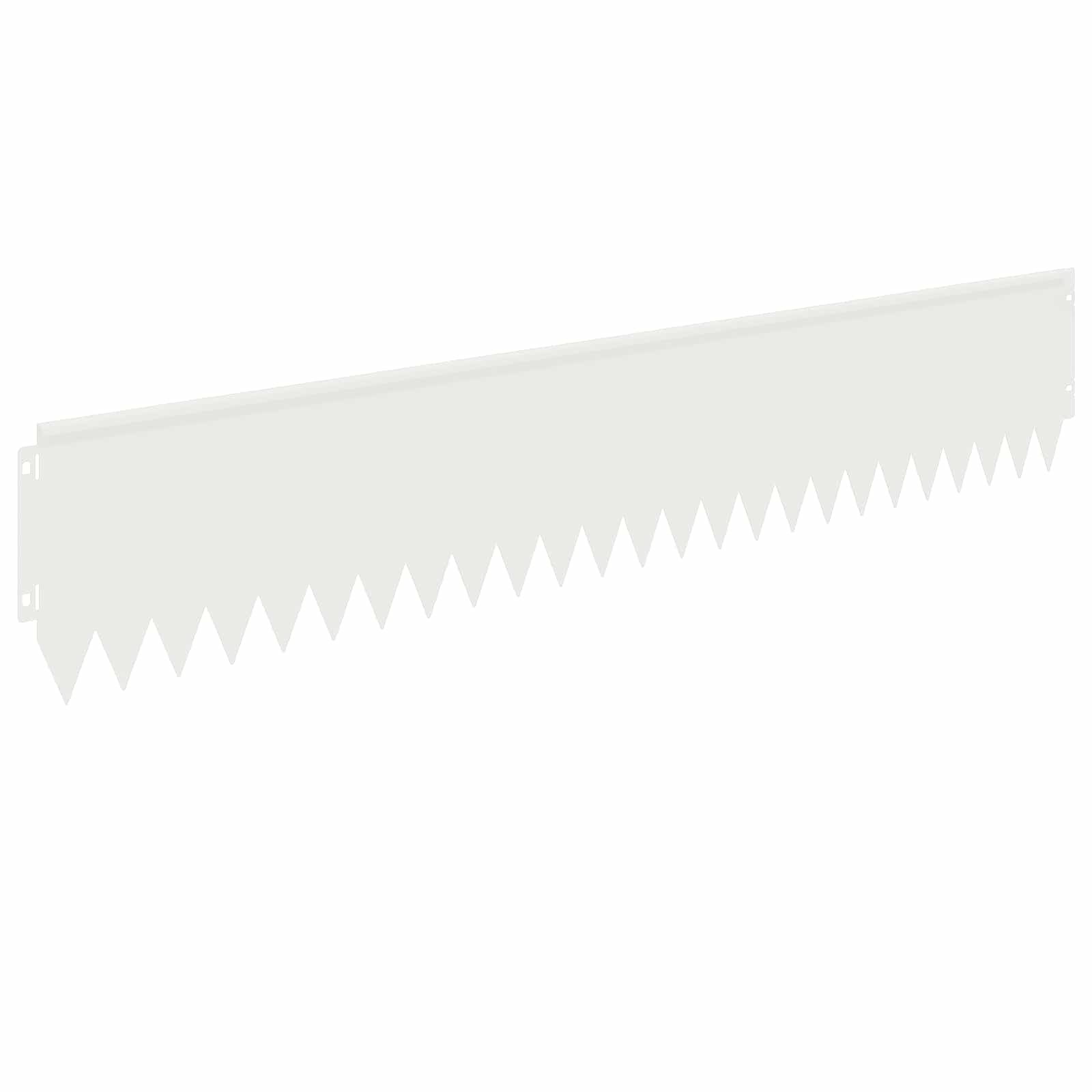 Gazonrand 10 st 103 x 20 cm Staal Wit