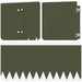 Gazonrand 20 st 103 x 20 cm Staal Olijfgroen