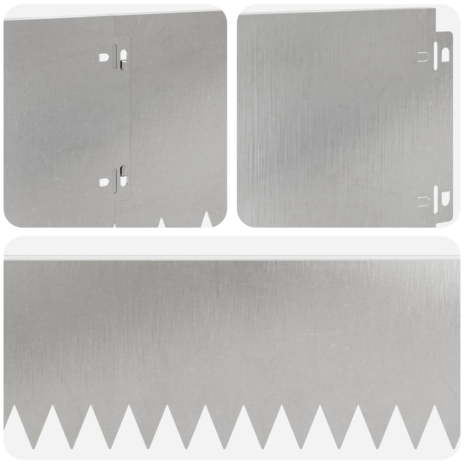 Gazonrand 20 st 103 x 20 cm Staal Zilverkleurig