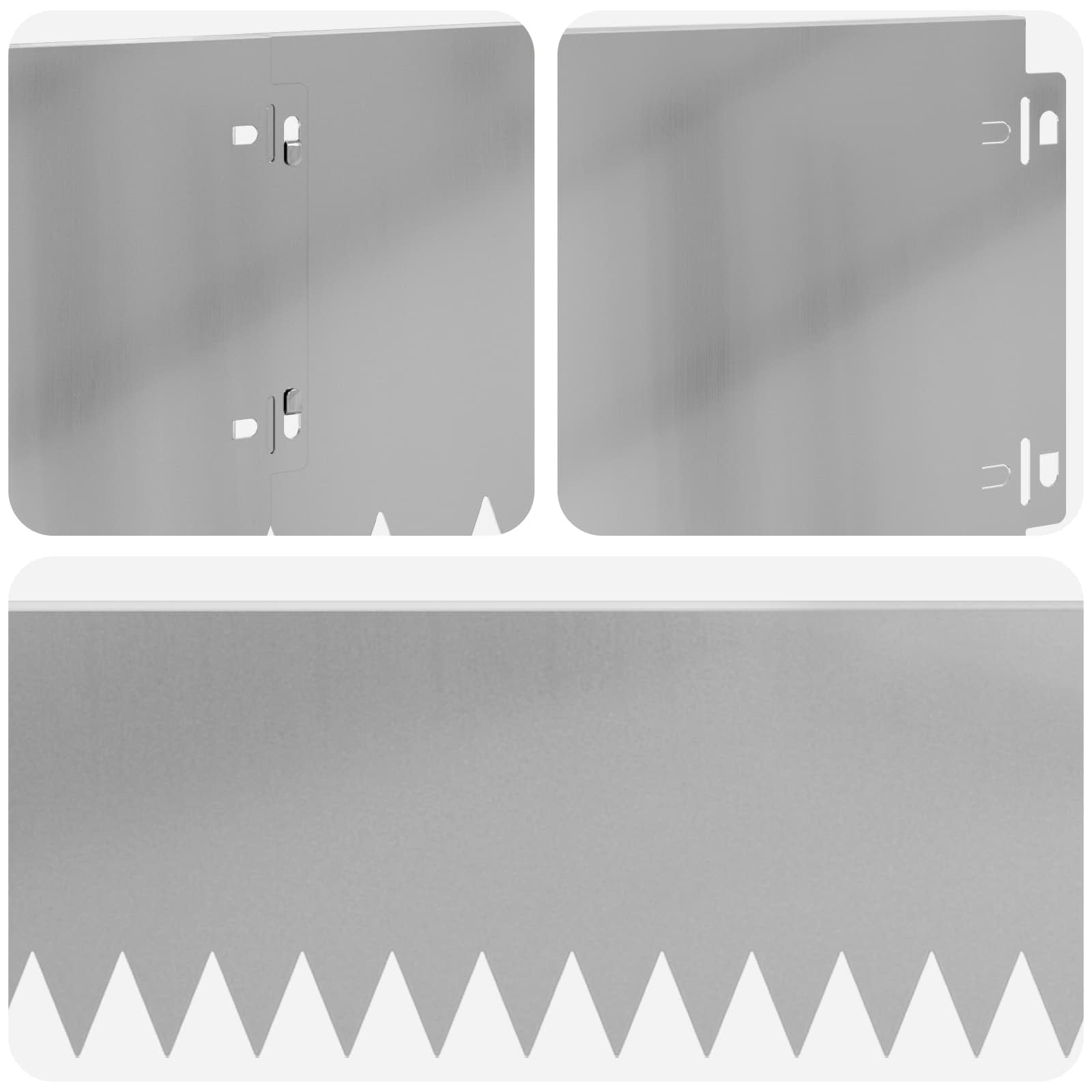 Gazonrand 30 st 103 x 20 cm Staal Zilverkleurig