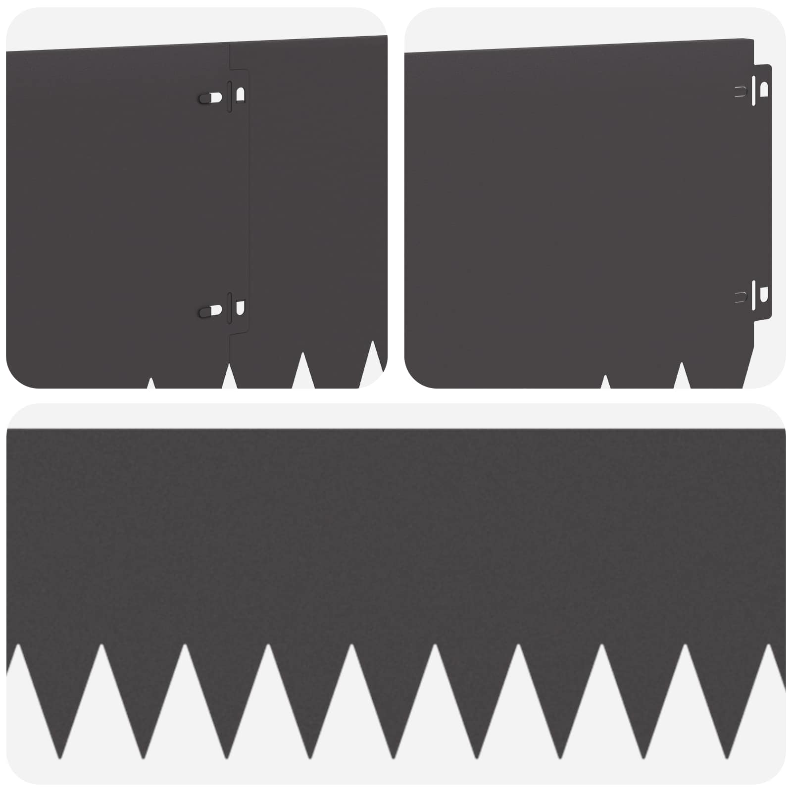 Gazonrand 20 st 103 x 25 cm Staal Zwart