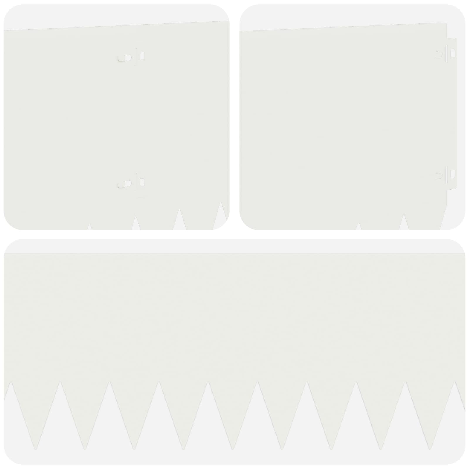 Gazonrand 20 st 103 x 25 cm Staal Wit