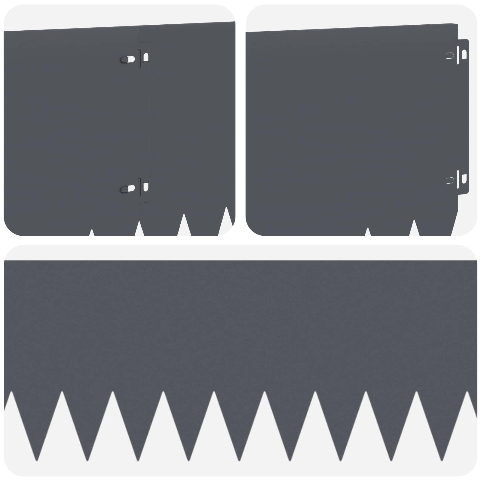Gazonrand 10 st 103 x 25 cm Staal Antracietkleurig