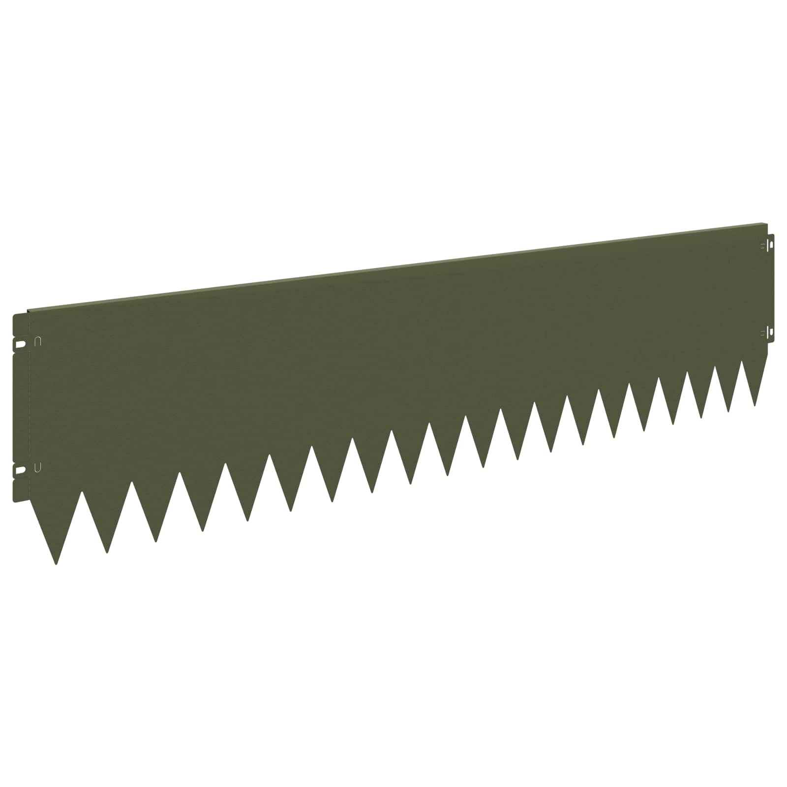 Gazonrand 10 st 103 x 25 cm Staal Olijfgroen